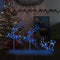 vidaXL - Kerstdecoratie - rendieren - en - slee - 260x21x87cm - acryl - blauw