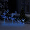 vidaXL - Kerstdecoratie - rendieren - en - slee - 260x21x87cm - acryl - blauw