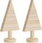 vidaXL - Kerstdecoraties - kerstboom - 2 - st - 30 - cm - massief - grenenhout