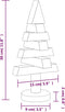 vidaXL - Kerstdecoraties - kerstboom - 2 - st - 30 - cm - massief - grenenhout