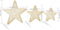 vidaXL - Kerstdecoratiesterren - 3 - st - LED - buiten - binnen - mesh - goudkleurig