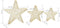 vidaXL - Kerstdecoratiesterren - 3 - st - LED - buiten - binnen - mesh - goudkleurig