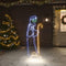 vidaXL - Kerstfiguren - herder - en - lam - met - 168 - LED's - 102,5x35 - cm