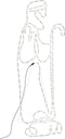 vidaXL - Kerstfiguren - herder - en - lam - met - 168 - LED's - 102,5x35 - cm