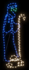 vidaXL - Kerstfiguren - herder - en - lam - met - 168 - LED's - 102,5x35 - cm