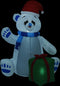 vidaXL - Kerstfiguur - ijsbeer - opblaasbaar - LED - binnen - en - buiten - 2,4 - m