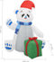 vidaXL - Kerstfiguur - ijsbeer - opblaasbaar - LED - binnen - en - buiten - 2,4 - m