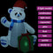 vidaXL - Kerstfiguur - ijsbeer - opblaasbaar - LED - binnen - en - buiten - 2,4 - m