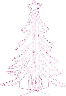 vidaXL - Kerstfiguur - kerstboom - met - warmwitte - LED's - 87x87x93 - cm