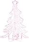 vidaXL - Kerstfiguur - kerstboom - met - warmwitte - LED's - 87x87x93 - cm