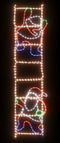 vidaXL - Kerstfiguur - kerstman - op - ladder - opvouwbaar - 552 - LED's - 50x200 - cm