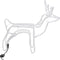 vidaXL - Kerstfiguur - rendier - koudwit - 60x30x60 - cm