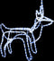 vidaXL - Kerstfiguur - rendier - koudwit - 60x30x60 - cm