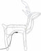 vidaXL - Kerstfiguur - rendier - koudwit - 76x42x87 - cm