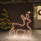 vidaXL - Kerstfiguur - rendier - met - 72 - warmwitte - LED's - 57x55x4,5 - cm