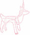vidaXL - Kerstfiguur - rendier - warmwit - 60x30x60 - cm
