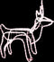 vidaXL - Kerstfiguur - rendier - warmwit - 60x30x60 - cm