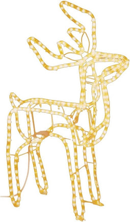 vidaXL - Kerstfiguur - rendier - warmwit - 76x42x87 - cm