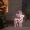 vidaXL - Kerstfiguur - rendier - warmwit - 76x42x87 - cm