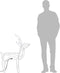 vidaXL - Kerstfiguur - rendier - warmwit - 76x42x87 - cm