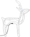 vidaXL - Kerstfiguur - rendier - warmwit - 76x42x87 - cm