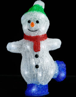 vidaXL - Kerstfiguur - sneeuwman - LED - binnen - en - buiten - 30 - cm - acryl
