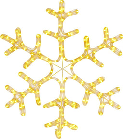 vidaXL - Kerstfiguur - sneeuwvlok - met - 144 - warmwitte - LED's - 59x59 - cm