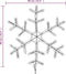 vidaXL - Kerstfiguur - sneeuwvlok - met - 144 - warmwitte - LED's - 59x59 - cm
