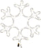 vidaXL - Kerstfiguur - sneeuwvlok - met - 48 - warmwitte - LED's - 27x27 - cm
