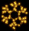 vidaXL - Kerstfiguur - sneeuwvlok - met - 48 - warmwitte - LED's - 27x27 - cm