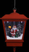 vidaXL - Kersthanglamp - met - LED-lamp - en - kerstman - 27x27x45 - cm - rood