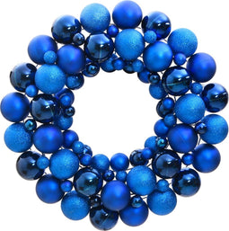 vidaXL - Kerstkrans - 45 - cm - polystyreen - blauw