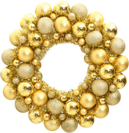 vidaXL - Kerstkrans - 45 - cm - polystyreen - goudkleurig
