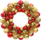 vidaXL - Kerstkrans - 45 - cm - polystyreen - rood - en - goudkleurig