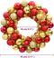 vidaXL - Kerstkrans - 45 - cm - polystyreen - rood - en - goudkleurig