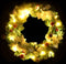 vidaXL - Kerstkrans - met - LED - lampjes - 60 - cm - PVC - groen