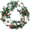 vidaXL - Kerstkrans - met - LED - lampjes - 60 - cm - PVC - groen