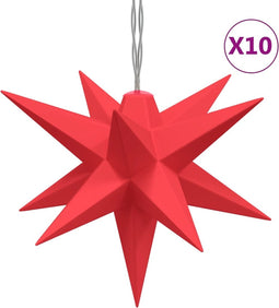vidaXL - Kerstlamp - 10 - LED's - 10 - cm - rood