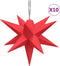 vidaXL - Kerstlamp - 10 - LED's - 10 - cm - rood