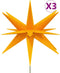 vidaXL - Kerstlampen - met - grondpin - en - LED's - 3 - st - 35 - cm - geel