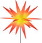 vidaXL - Kerstlampen - met - grondpin - en - LED's - 3 - st - 35 - cm - rood