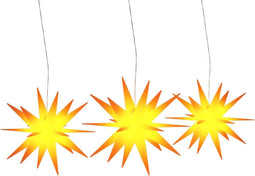 vidaXL - Kerstlampen - met - LED's - 3 - st - inklapbaar - geel