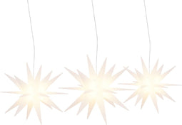 vidaXL - Kerstlampen - met - LED's - 3 - st - inklapbaar - wit