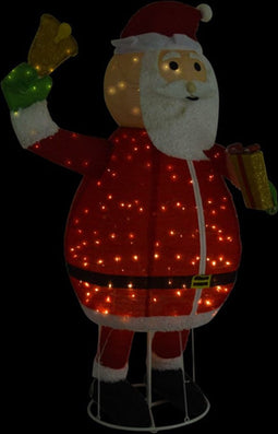 vidaXL - Kerstman - decoratief - LED - 180 - cm - luxe - stof