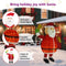 vidaXL - Kerstman - decoratief - LED - 180 - cm - luxe - stof