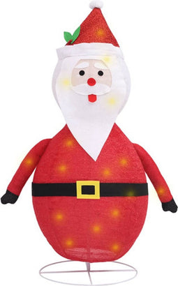 vidaXL - Kerstman - decoratief - LED - 60 - cm - luxe - stof
