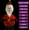 vidaXL - Kerstman - decoratief - LED - 60 - cm - luxe - stof