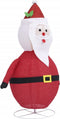 vidaXL - Kerstman - decoratief - LED - 90 - cm - luxe - stof