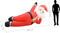 vidaXL - Kerstman - opblaasbaar - LED - XXL - IP44 - 360 - cm - rood
