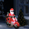 vidaXL - Kerstman - opblaasbaar - op - motorfiets - LED - IP44 - 160 - cm